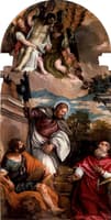 The Dead Christ Supported by Angels Appearing to Saint Mark, Saint Roch and Saint Jerome