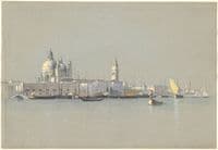 View across the Giudecca Canal toward the Salute and the Campanile of San Marco