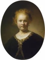 Portrait of a Girl Wearing a Gold-Trimmed Cloak