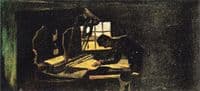 Weaver at the Loom, Checking the Fabric