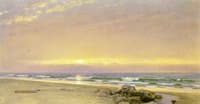 Coastal Scene, Setting Sun