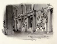 Sanca Croce, Interior View with Monument to Michelangelo