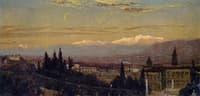 Florence with Mountains in Background
