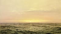 Marine View with Boat on Horizon