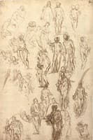 Studies of Mercury, Venus, Cupid and Saturn and other Figures