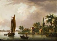 A River Landscape in Holland