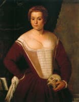 Woman with a Skull