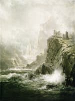 Ruins of Fast Castle, Berwickshire, Scotland: The Wolf's Crag of the 'Bride of Lammermoor'