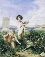 Children Gathering Flowers