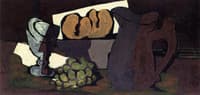 Pitcher, Apples, Grapes and Glass
