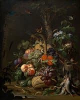 Still Life with Fruit, Fish, and a Nest