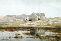The Pink House, Monhegan Village, December