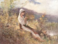 Peasant Woman Sitting in the Grass