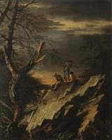 Rocky Landscape with Three Figures
