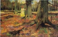 Girl in White in the Forest