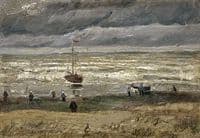 Scheveningen Beach in Stormy Weather