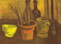 Still Life with Brushes in a Flowerpot