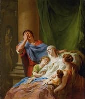 King Admetus of Thessaly Mourning the Death of Alcestis