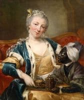 Portrait of a Lady in Turkish Clothes with a Black Page
