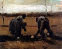 Peasant and Peasant Woman Planting Potatoes