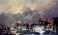 Bank of the Frozen Sea - Winter Landscape
