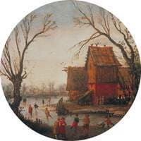 Winter Landscape with Skaters