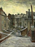 Backyards in Antwerp in the Snow