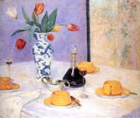 Tulips and Yellow Tea Service