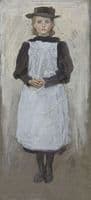A peasant girl in black dress
