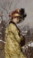 A Woman in Winter Dress
