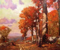 Fall Trees at Sunset