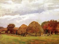 Haystacks in Autumn