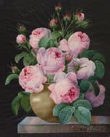 Pink Roses in a Vase