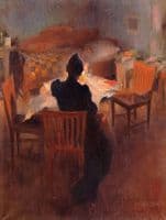 Lamplight Interior from Dalecarlia