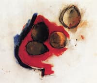 Lemons on a Red Background