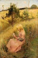 Girl Picking Flowers