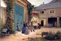 Demoiselles en Visite a la Ferme