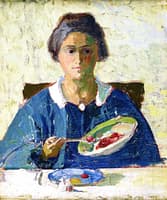 Clara Eating Strawberries
