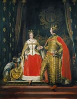 Queen Victoria and Prince Albert at the Bal Costume of 12 May 1842