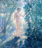 Nude in a Sunlit Forest