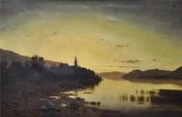 Evening atmosphare at a lake