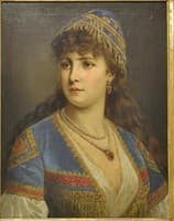 Young girl with a pearl necklace