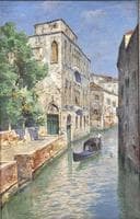 Venetian Canal with Gondola