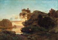 Ligurian Costal Landscape by Sunset
