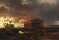 At the antic Temple Complex of Paestum