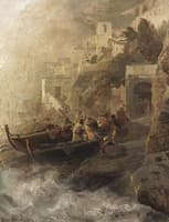 Homing Fishermen with their Boats at the Amalfi Coast