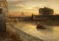 View of the Tiber and Castel Sant'Angelo at Evening