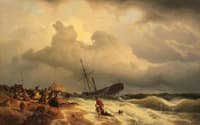 Stranding Steamer at a Norwegian Coast