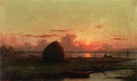 Haystack at Sunset