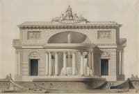 Project of a of Fountain with Columns